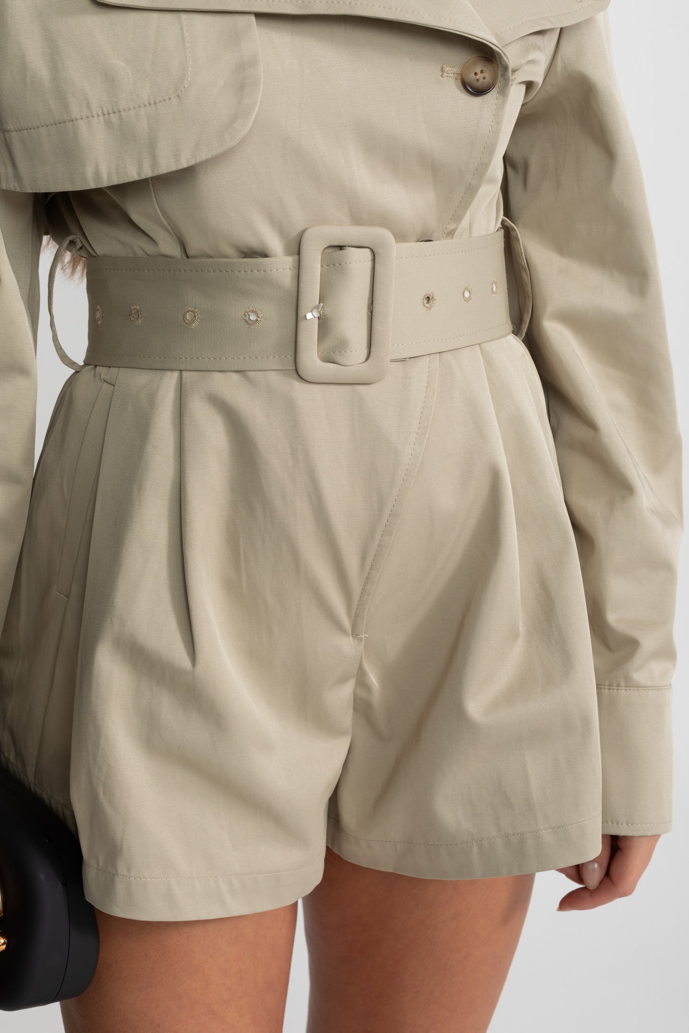 Belted Trench Jumpsuit - Kemerli Trençkot Tulum – Bej